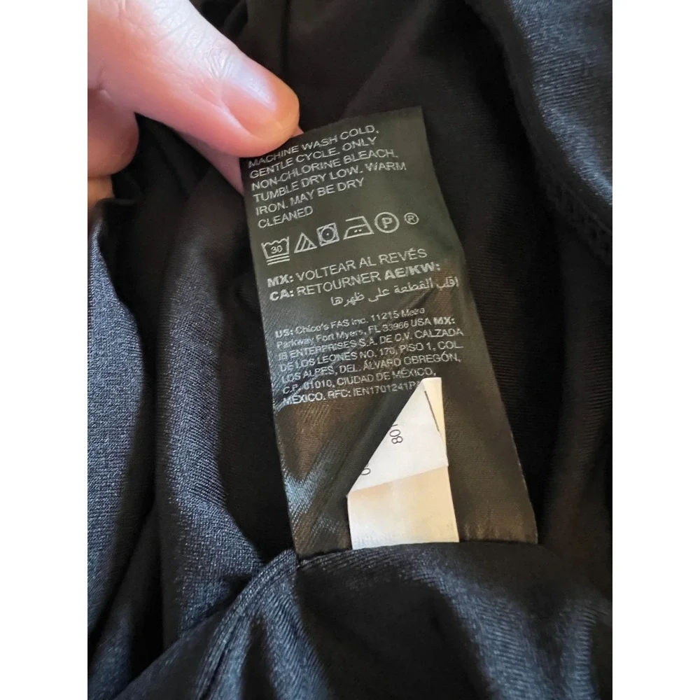 WHBM Blouson Mini Dress‎ Women's Medium Black Blue Sequin Stripe Cocktail Party